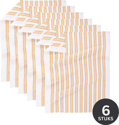 Tiseco Home Studio - Keukenhanddoek BASKET WEAVE - SET/6 - 100% katoen - met ophanglus - ultra-absorberend - sneldrogend- duurzaam materiaal - 50x70 cm - Camel