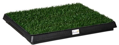 Huisdierentoilette Kunstgras - Hondenwc voor Binnen & Balkon - 63x51x6 cm - Met Uitneembare Lade & Doorlatend Kunstgras - Groen