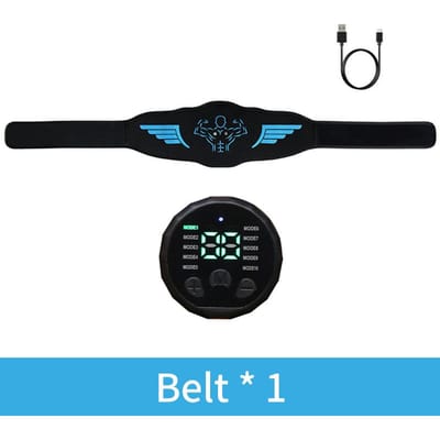 Buikspier Fitness Vibratie Riem EMS Spierstimulator Elektrische Slimme ABS Trainer voor Lichaamsslim Afvallen Vet Verbranden Unisex black