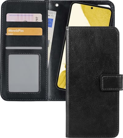 Hoesje - 2 in 1 - Geschikt voor Samsung Galaxy S22 Plus - Met Uitneembare Hard Cover - Bookcase - Wallet Case - Met Pasjeshouder - Book Case - Uitneembaar - Pashouder - Kunstleer - Telefoonhoesjes - Zwart