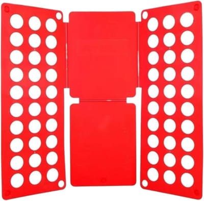 Vouwplank Kleding - Hulpstuk Vouwen - Snel Kleding Ordenen - Efficiënte Vouwtechniek - 59 x 70 cm - Rood