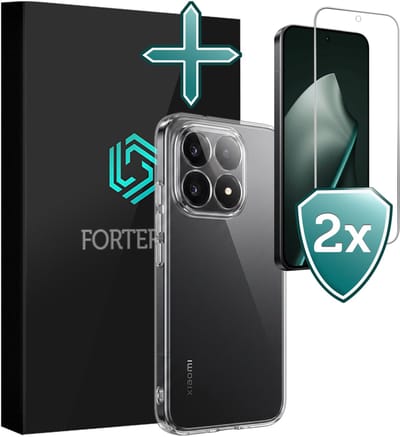 Hoesje Met 2x Screenprotector - Geschikt voor Xiaomi 15T - Sterk & Shockproof - Telefoon Hoes - Back Cover - Siliconen Case - Transparant