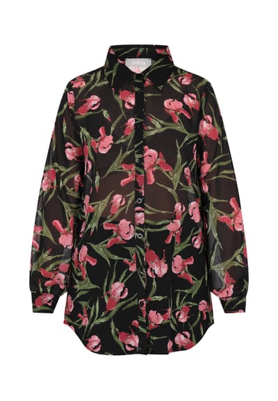 usha Blouse Dames Zwart Veelkleurig