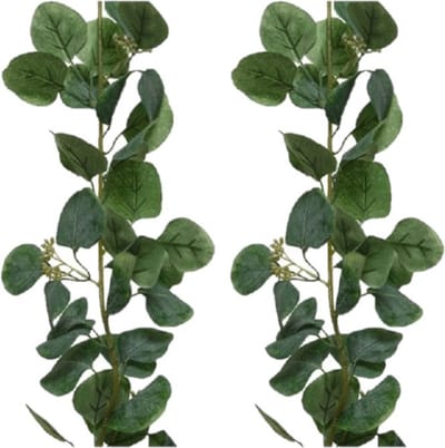 Decoris groene klimop kunstplant slinger 180 cm - 2x stuks - Kunstplanten/nepplanten - Hangplanten