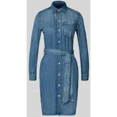 Knie-lange denimjurk met Strikceintuur Model 'JAMEIKA'