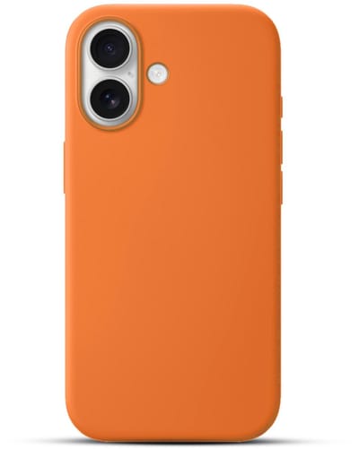 Solidenz Hoes geschikt voor iPhone 17 hoes Oranje - compatibel met MagSafe - Siliconen Backcover Case - Papaya