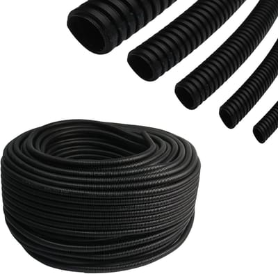 Ribbelbuis Kabelbescherming - Golfslang Isolatiebuis - Kabel Organisatie - Hoge Buigsterkte - 50 mm Binnendiameter - Zwart