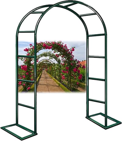 Rozenboog Tuinboog - Klimplant Steun - Tuin Decoratie - Versterkte Bodems - 280x220 cm - Groen