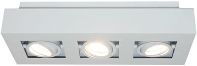 Artdelight Moderne Opbouwspots GU10 Boscagli 3 Lichtpunten Rechthoek Wit Metaal Slaapkamer Gang/Hal Keuken Dimbaar