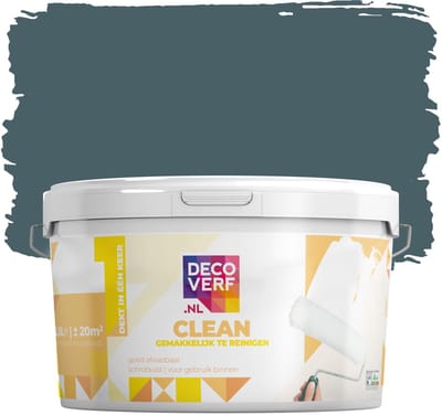 Decoverf clean muurverf petrolblauw, 2.5L