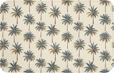 WC mat 80x50 cm - Antislip - Palmbomen - Tropisch - Groen - Toiletmat - Vloermat - Douchemat - Toilet tapijt - Toiletmatten