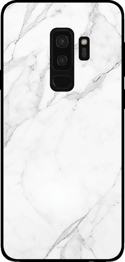 Smartphonica Telefoonhoesje voor Samsung Galaxy S9 Plus met marmer opdruk - TPU backcover case marble design - Wit geschikt voor Samsung Galaxy S9 Plus