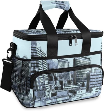 Koeltas Lunchtas - Draagbare Isolatie - Lunch Meenemen - 3D Print Patroon - 15L Capaciteit - Multicolor