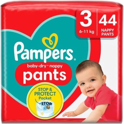 Luierbroekjes - Baby luiers - Droog en comfortabel - Tot 12 uur droog - Maat 3 - Wit