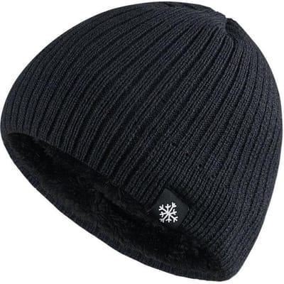 Herfst Winter Dikke Fleece Gemengde Gebreide Muts Voor Mannen Vrouwen Outdoor Warmhouden Mutsen marineblauwe kleur