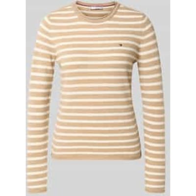 Slim fit gebreide pullover van zuivere wol