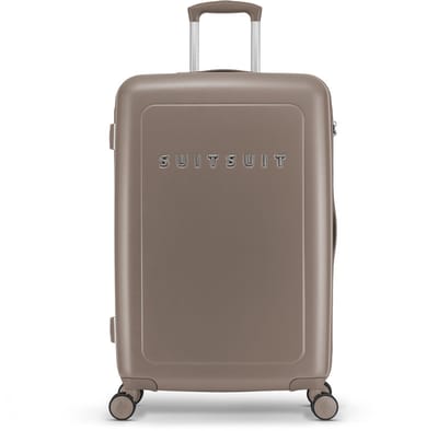 SUITSUIT Reiskoffer 76x48x29 - Reiskoffer met wielen - Veilig TSA cijferslot - Lichtgewicht koffer - Reiskoffer groot - 82L - Natura koffer Plaza Taupe - Bruin