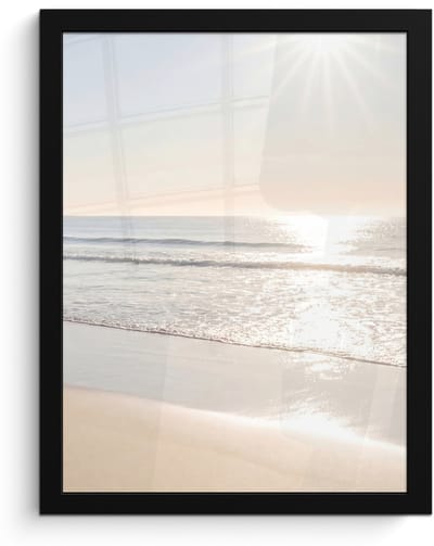 Poster in lijst - Fotolijst 30x40 cm - Posters - Zee - Zon - Zand - Posterlijst zwart - Decoratie - Wanddecoratie woonkamer - Muurdecoratie slaapkamer