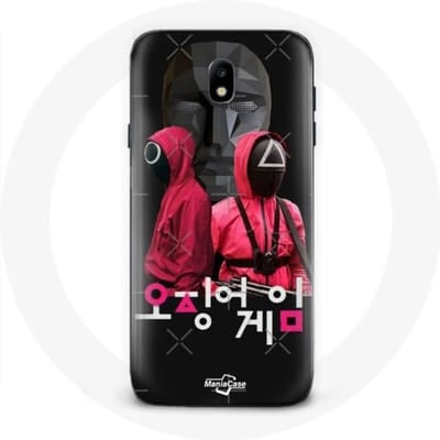 Coque Samsung Galaxy J3 2017 Squid Game Poster maskeert het Koreaanse logo van soldaten