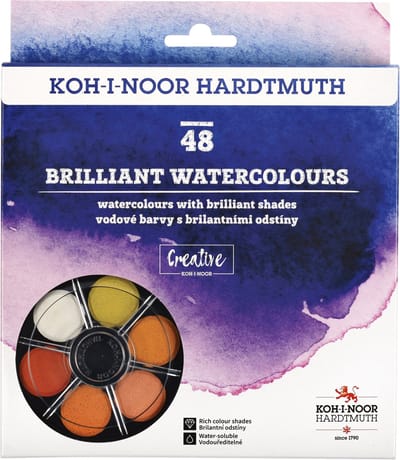 Waterverf koh i noor brl ass blister 48 kleuren | 6 stuks