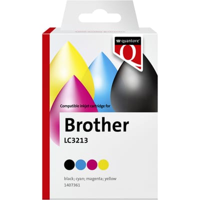 Inktcartridge Quantore alternatief tbv Brother LC3213 zwart+3kleur | 4 stuk
