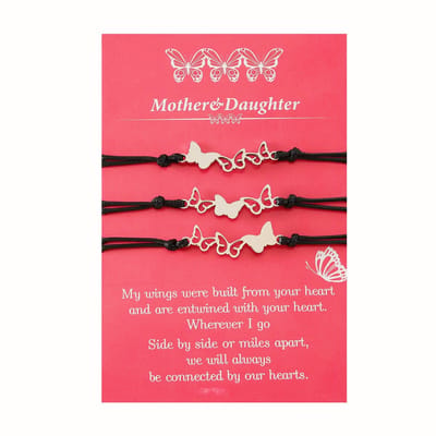 Vriendschapsarmbandjes voor 3 met Vlinders - Moeder/Dochter - Moeder Cadeau - Pax Amare