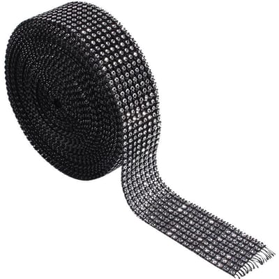 10 Yard Strass Mesh Lint Rol Kristal Diamant Wrap voor Kunst en Ambacht Project Zilver