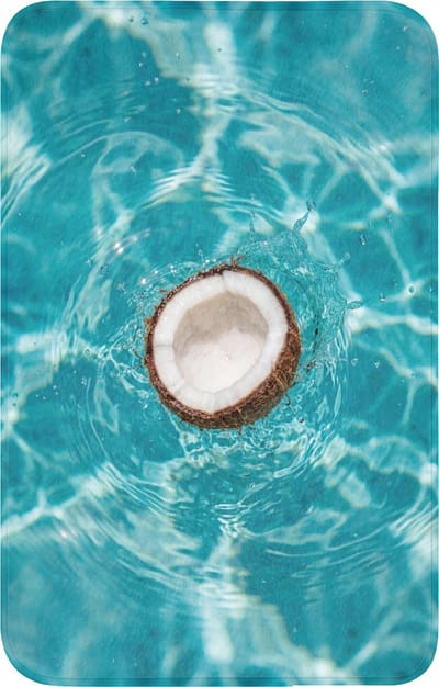 WC mat 50x80 cm - Antislip - Kokosnoot - Water - Wit - Toiletmat - Vloermat - Douchemat - Toilet tapijt - Toiletmatten