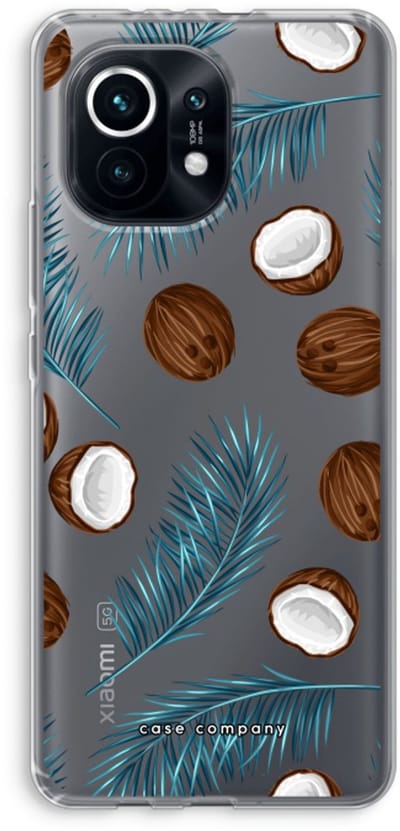 Case Company® - Hoesje geschikt voor Xiaomi Mi 11 hoesje - Kokosnoot - Soft Cover Telefoonhoesje - Bescherming aan alle Kanten en Schermrand