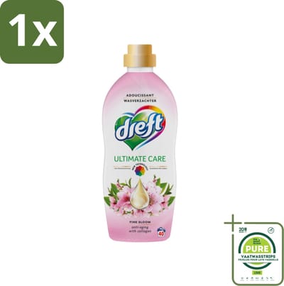 1 x Dreft - Ultimate Care - Wasverzachter - Roze Bloem - Anti-Veroudering - 40 Wasbeurten - Wasverzachter - Kleurbescherming - Anti-veroudering - Collageen - Roze Geur
