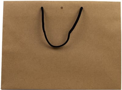 10x cadeautasjes Bruin A3 - 42x12x35cm