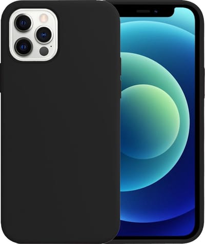 Hoesje - Geschikt voor Apple iPhone 12 Pro - Sterk & Shockproof - Siliconen Case - Hoes Cover - Telefoonhoes - Zwart