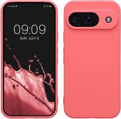 kwmobile telefoonhoesje geschikt voor Google Pixel 9 - Hoesje voor smartphone - Precisie camera uitsnede - In neon koraal