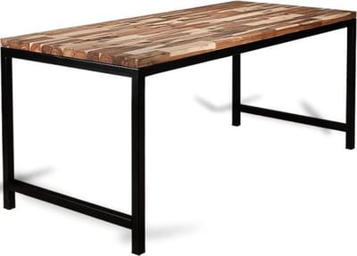 Industriële eettafel hout en metaal "Tampa" - 200 x 80 x 75 cm