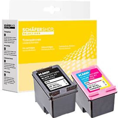 Schäfer Shop Select inkt multipack zwart en kleur, vervangt HP 301XL (CH563EE, CH564EE)