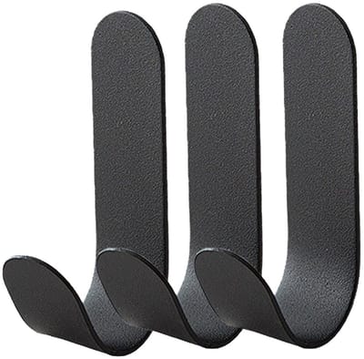 Dailygoods- Zelfklevende Haken - Set van 3 - Roestvrij Staal - Sterke Zelfklevende Haken - Geen Boren Nodig - Geschikt voor Muur/Badkamer/Keuken - Haak