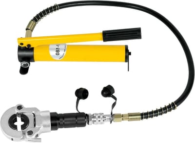 Hydraulisch Krimpgereedschap - Buisklemtang - Leidingen Verbinden - 6T Kracht - V/TH Matrijzen - Zwart