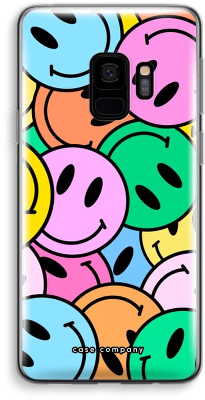Case Company® - Hoesje geschikt voor Samsung Galaxy S9 hoesje - Smiley N°1 - Soft Cover Telefoonhoesje - Bescherming aan alle Kanten en Schermrand