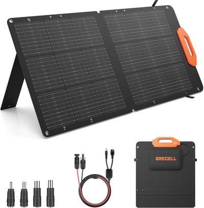 100W draagbaar opvouwbaar zonnepaneel met snellader en verstelbare standaard voor outdoor camping