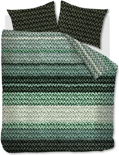 Beddinghouse Paola - Flanel - Dekbedovertrek - Lits-jumeaux - 260x200/220 cm - Groen