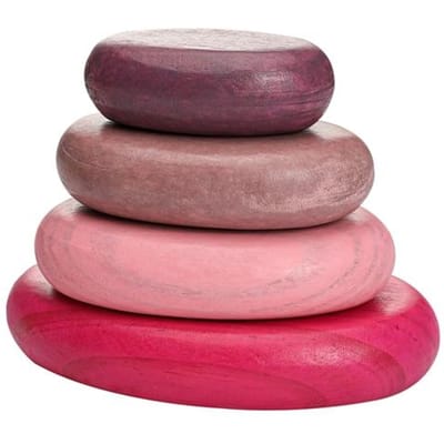 Houten Regenboogstenen Bouwstenen Kleurrijk Hout Speelgoed Blokken Stapelaar Balans Spelletjes Montessori Educatief Speelgoed Voor Kinderen pink