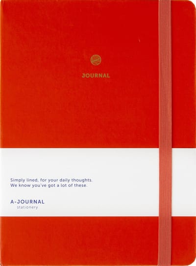 A-Journal - Notitieboek - A5 - Gelinieerd - Arty blauw groen