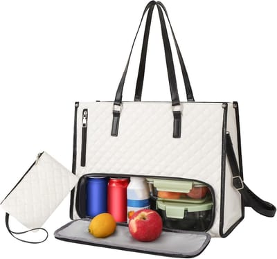 Grote Geïsoleerde Lunchtas Tote voor Dames met Laptopvak
