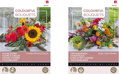 Set van 2 zakjes bloemenzaden | Plukbloemen & Droogbloemen