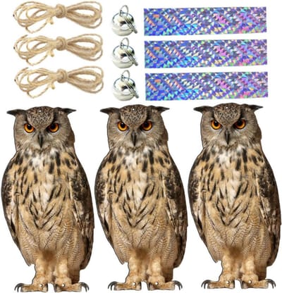 Uil Ornament - Tuindecoratie Hangend - Tuin Decoratie - Draaiend Ontwerp - 3 Sets - Veelkleurig