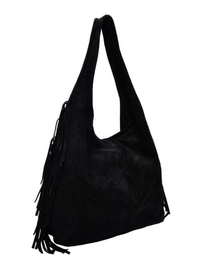 Isabella Rhea Zwart Rundleer Tas