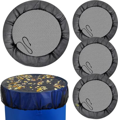 Hoogwaardige verstelbare regentonafdekking met koord, 4 stuks, diameter 95 cm, weerbestendig en muggenbescherming