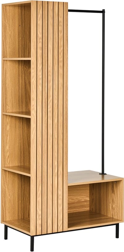LEANDRO - Open kast 5 planken - Lichtbruin - MDF