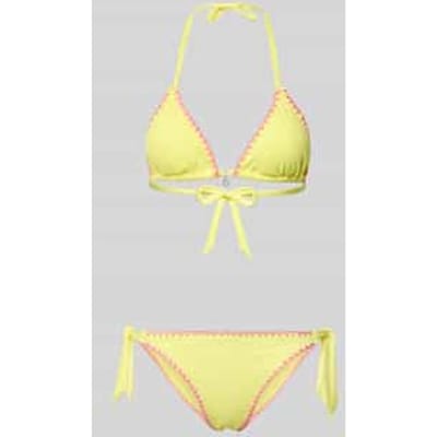 Bikini-set met stitchings en vetersluiting