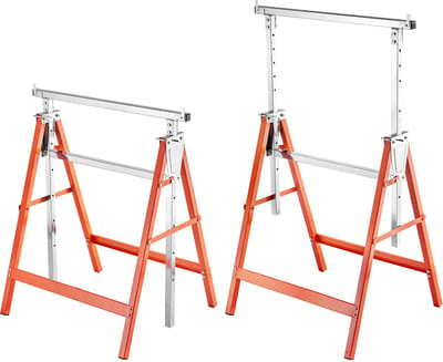 Inklapbare Zaagpaal, Set Van 2, 200 kg Draagvermogen Met Stabiele Poten, Instelbare Hoogte, Antislip Voetmatten, Ideaal voor Houtbewerking, Timmerwerk en Bouwprojecten
